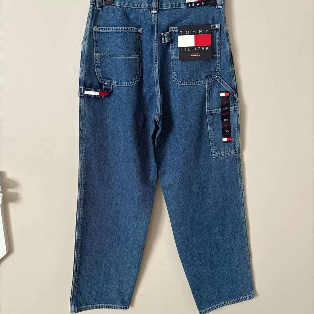 Y2K Tommy Hilfiger 90s Vtg Women’s “Carpenter Fit” HighRise Jeans Waist Sz 28in - Picture 5 of 8